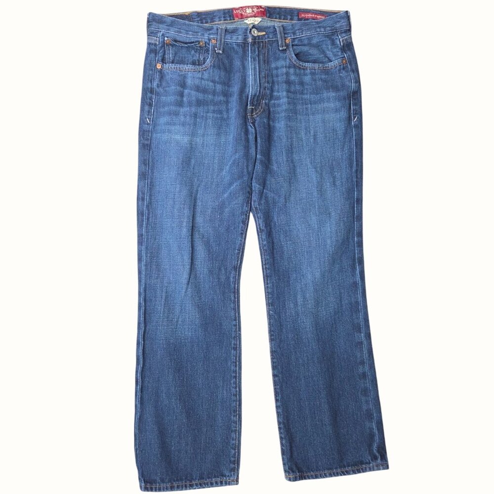 Lucky Brand Y2K Vintage Men's Straight Leg Denim Blue Jeans Size 32x30